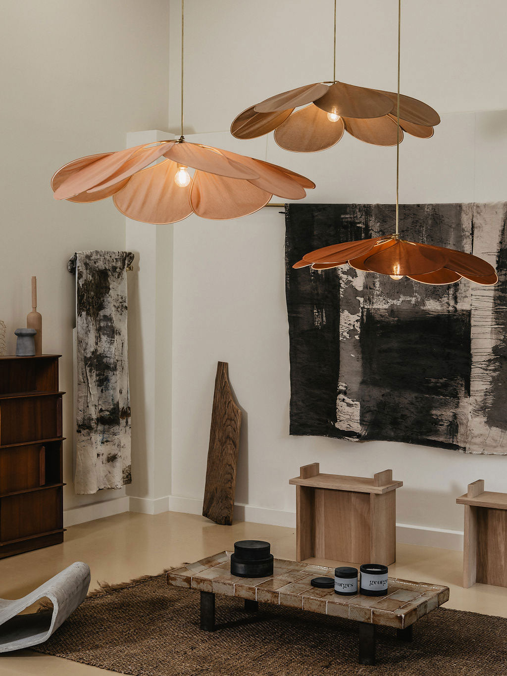 Dax Fabric Nature-inspired Pendant Lamp-Neutral Decor