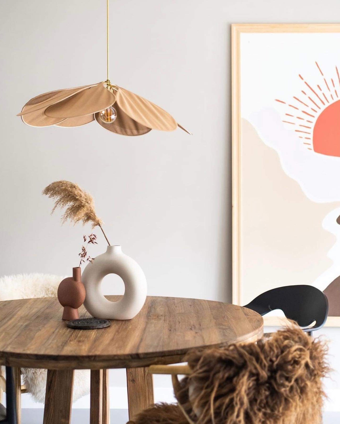 Dax Fabric Nature-inspired Pendant Lamp-Neutral Decor