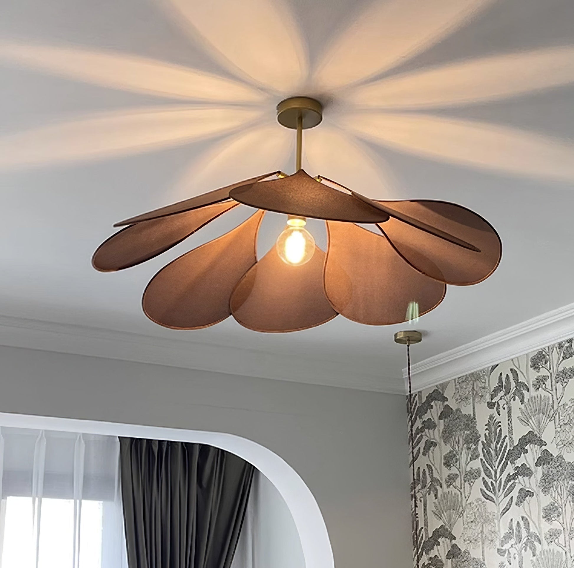 Dax Fabric Nature-inspired Pendant Lamp-Neutral Decor