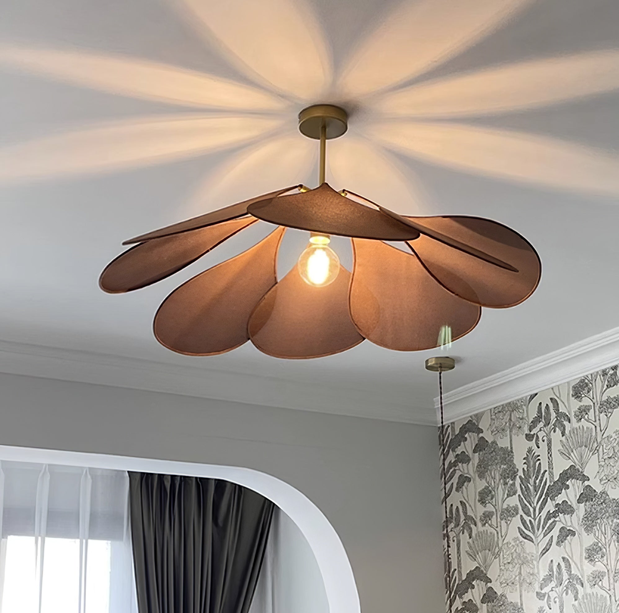 Dax Fabric Nature-inspired Pendant Lamp-Neutral Decor