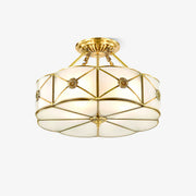 Vocor Ceiling Lamp Brass Scalloped Frosted Classic-Neutral Decor