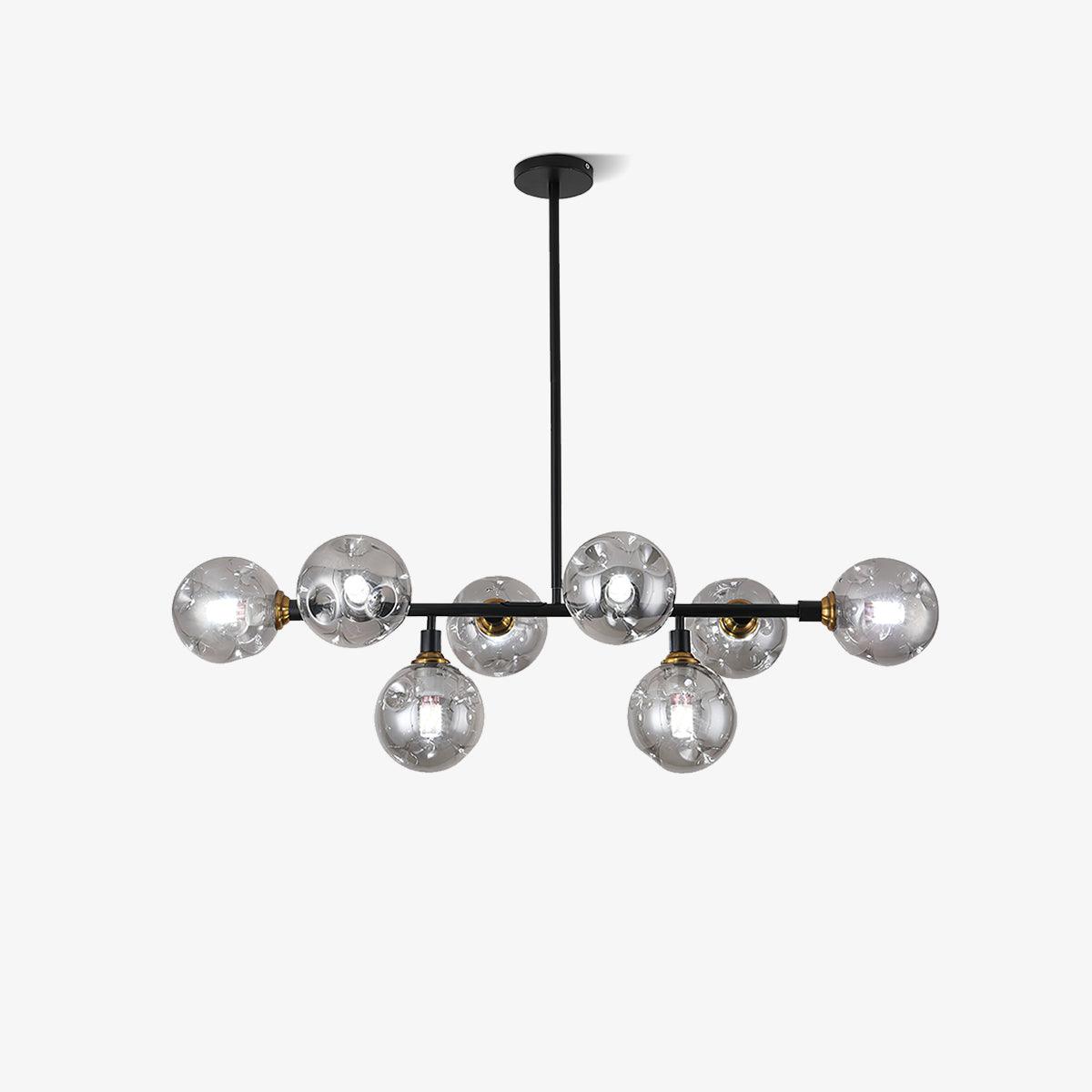 Lustra Chandelier Glass and Metal-Neutral Decor