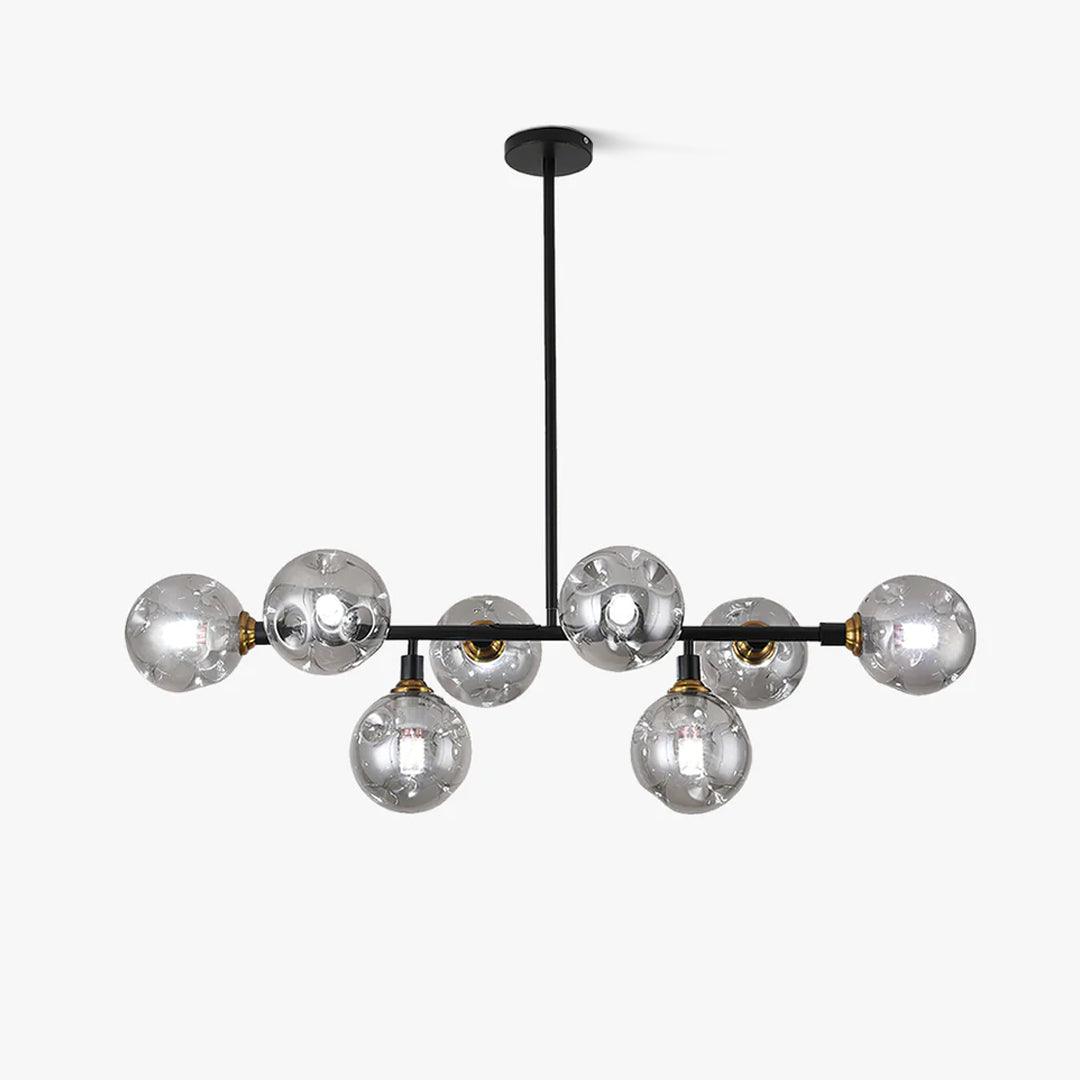 Lustra Chandelier Glass and Metal-Neutral Decor