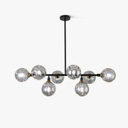 Lustra Chandelier Glass and Metal-Neutral Decor