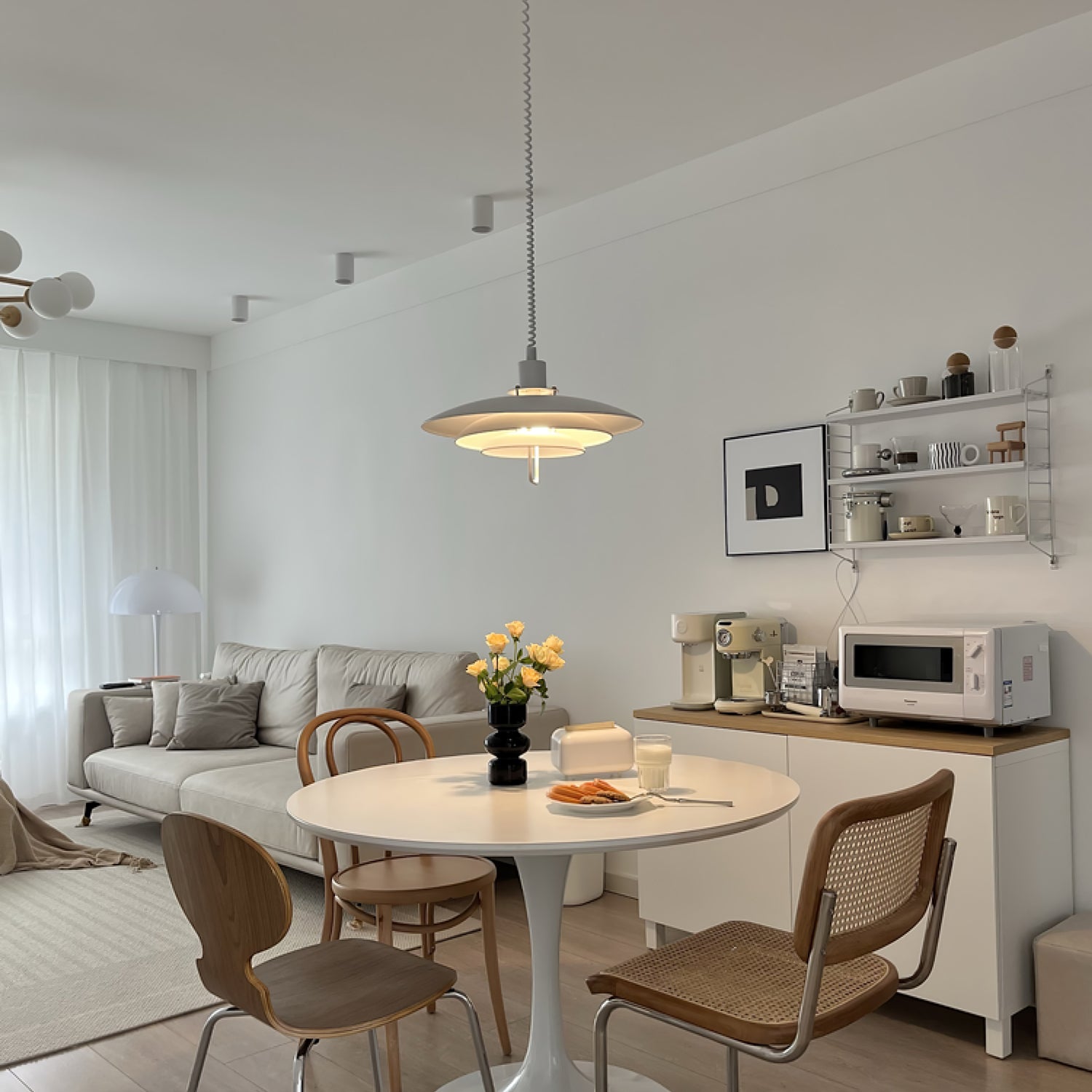 Divor Aluminum Glam Pendant Lamp-Neutral Decor