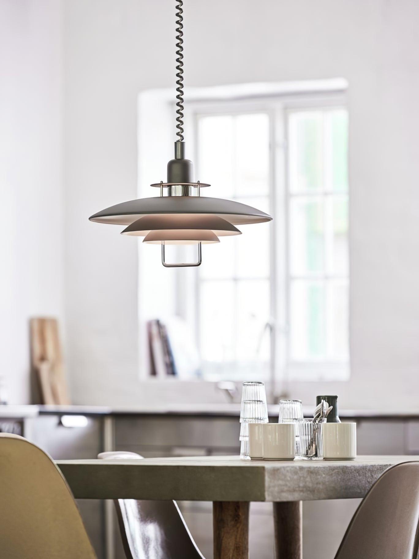 Divor Aluminum Glam Pendant Lamp-Neutral Decor