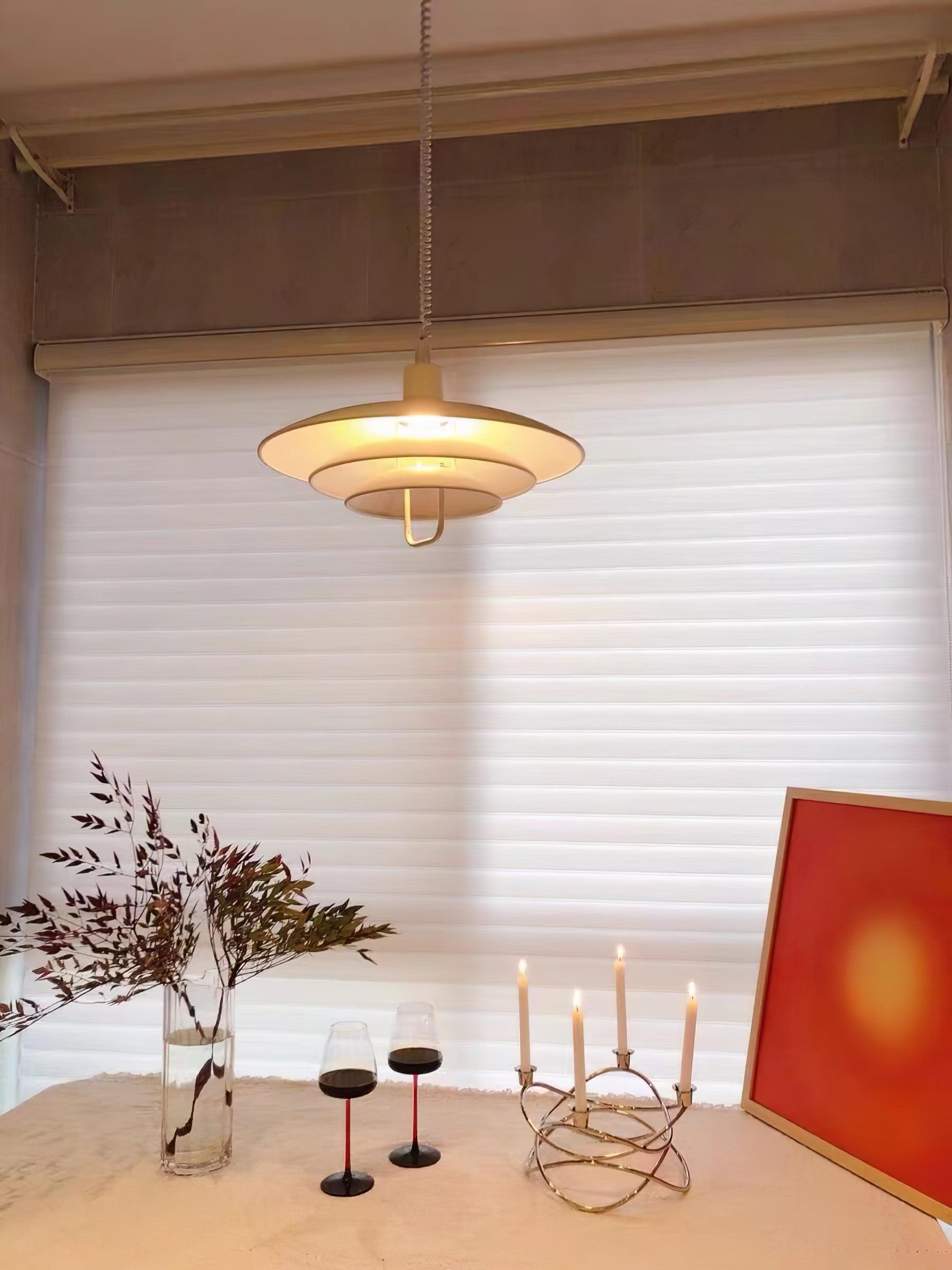 Divor Aluminum Glam Pendant Lamp-Neutral Decor