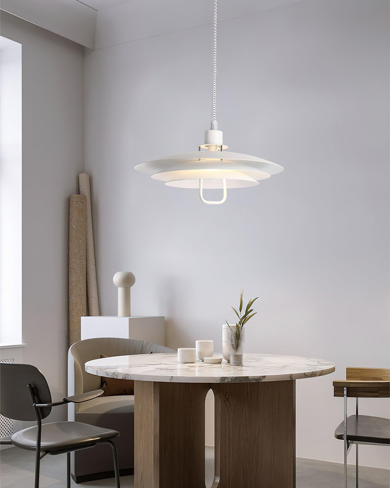 Divor Aluminum Glam Pendant Lamp-Neutral Decor