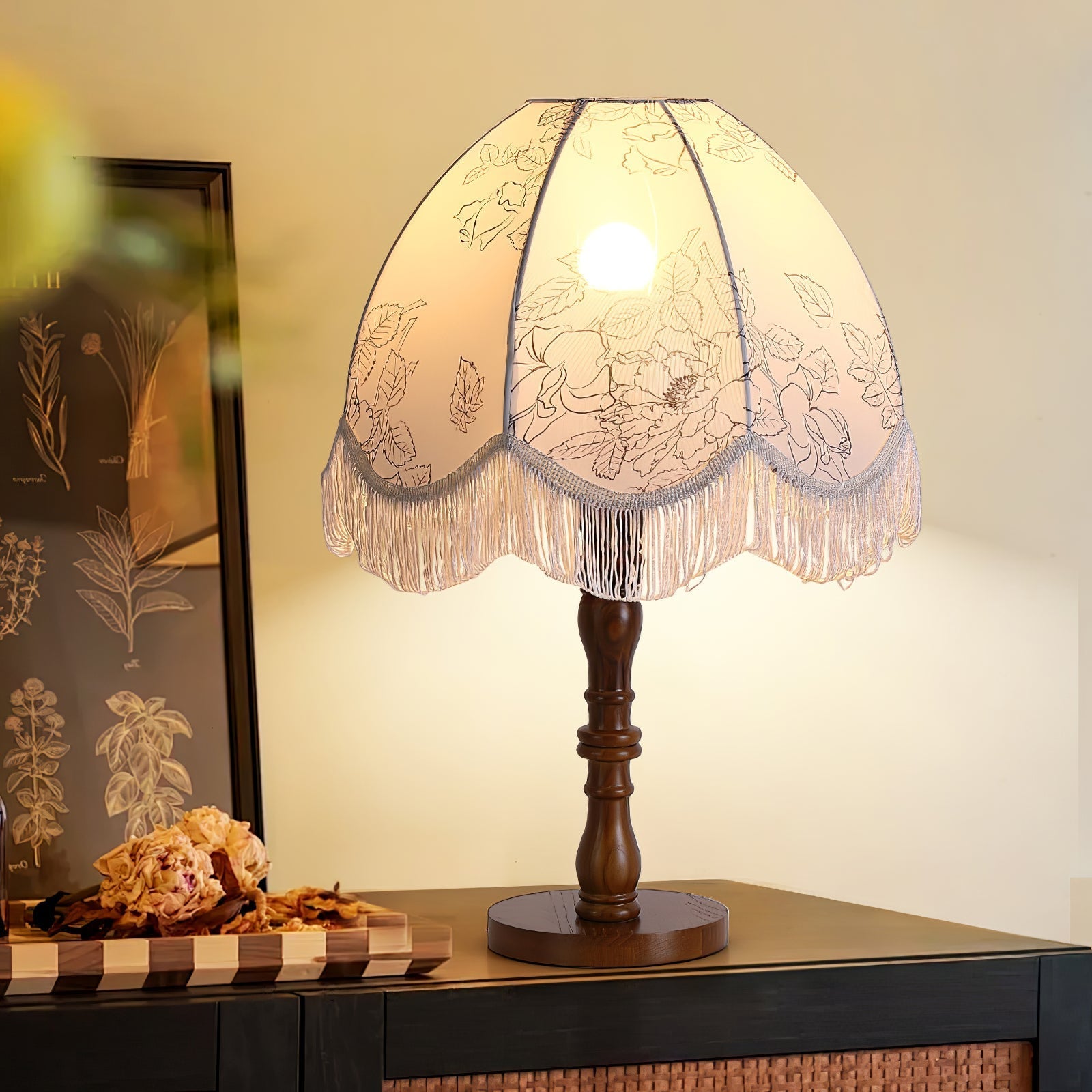 Orlyn Wood Fabric Elegant Table Lamp-Neutral Decor