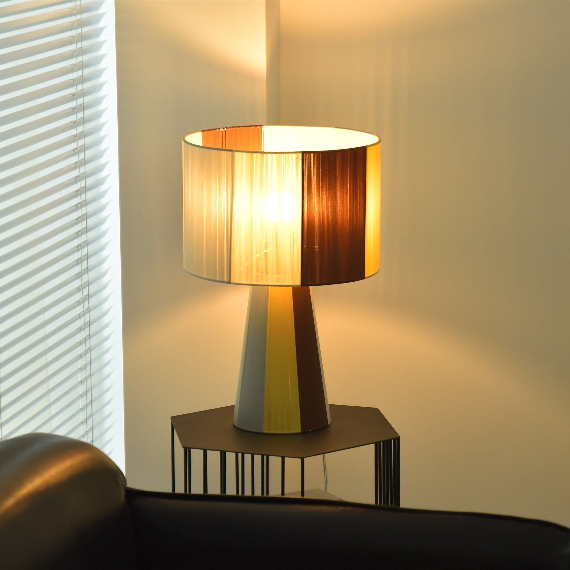 Ezra Modern Fabric Table Lamp-Neutral Decor
