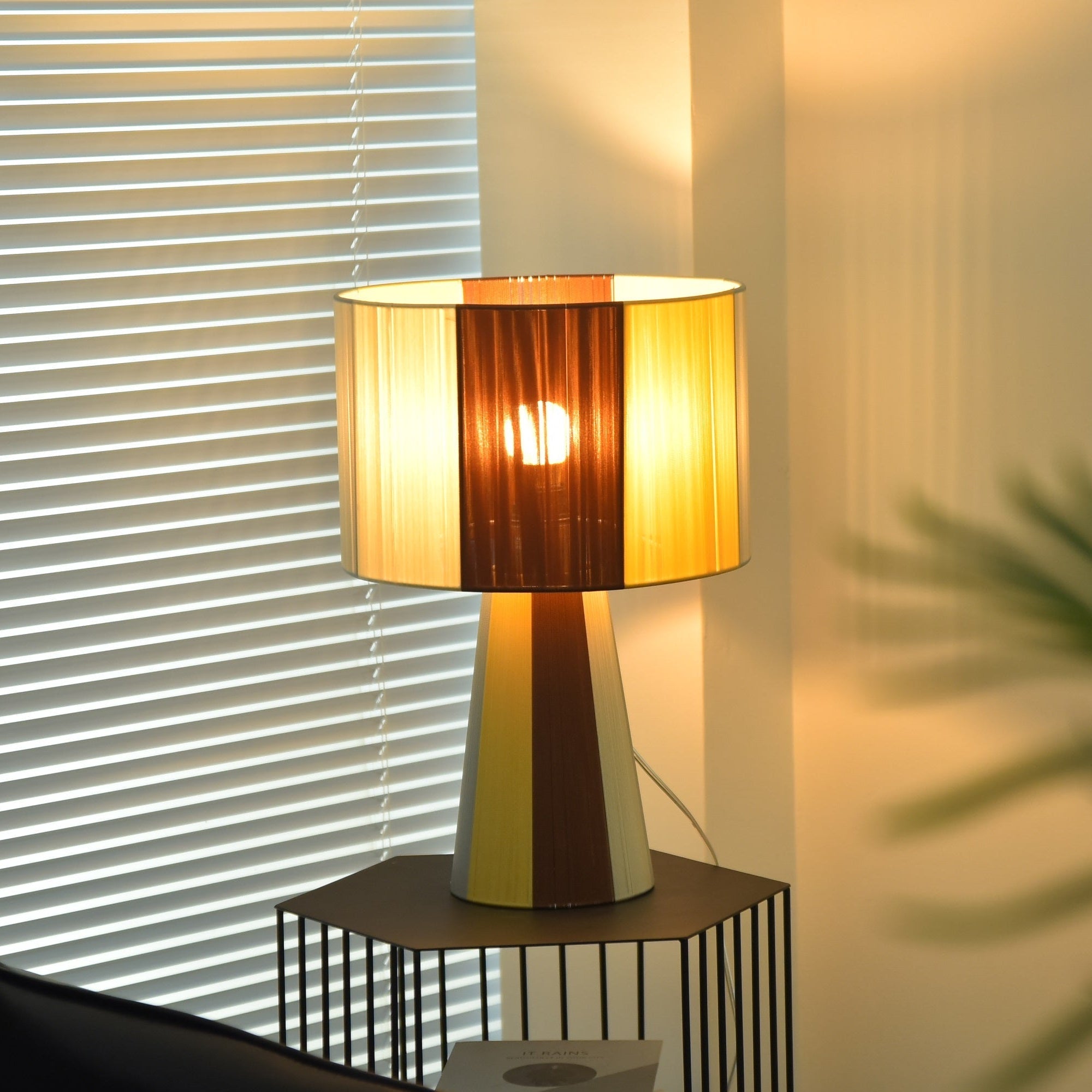 Ezra Modern Fabric Table Lamp-Neutral Decor