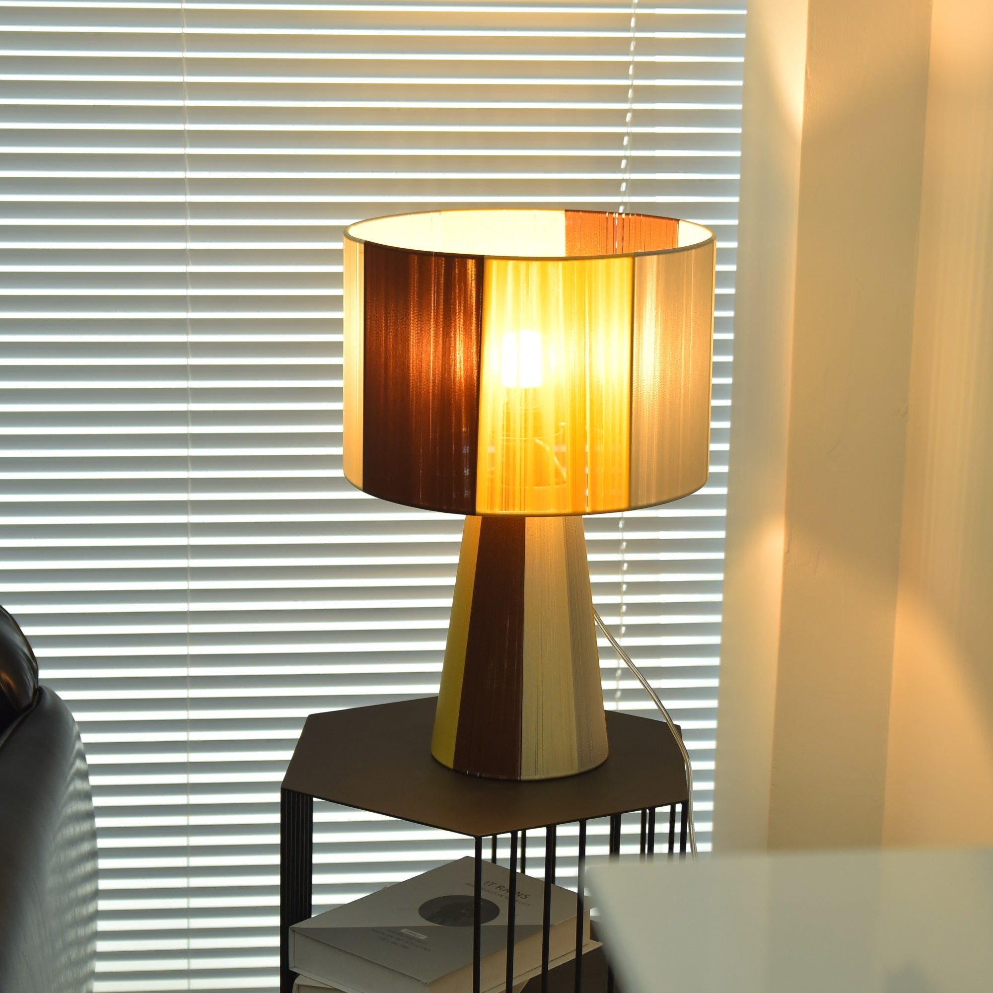 Ezra Modern Fabric Table Lamp-Neutral Decor