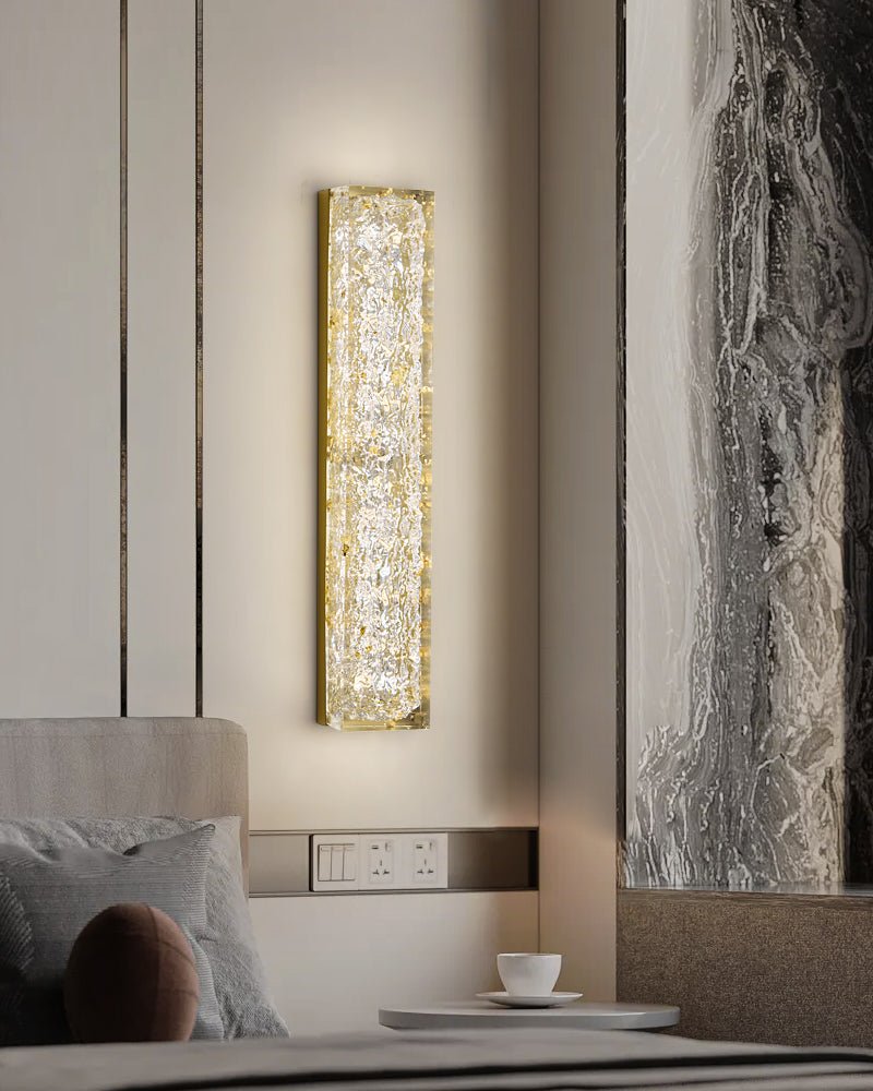 Mavi Prismatic Rectangle Resin Wall Lamp-Neutral Decor