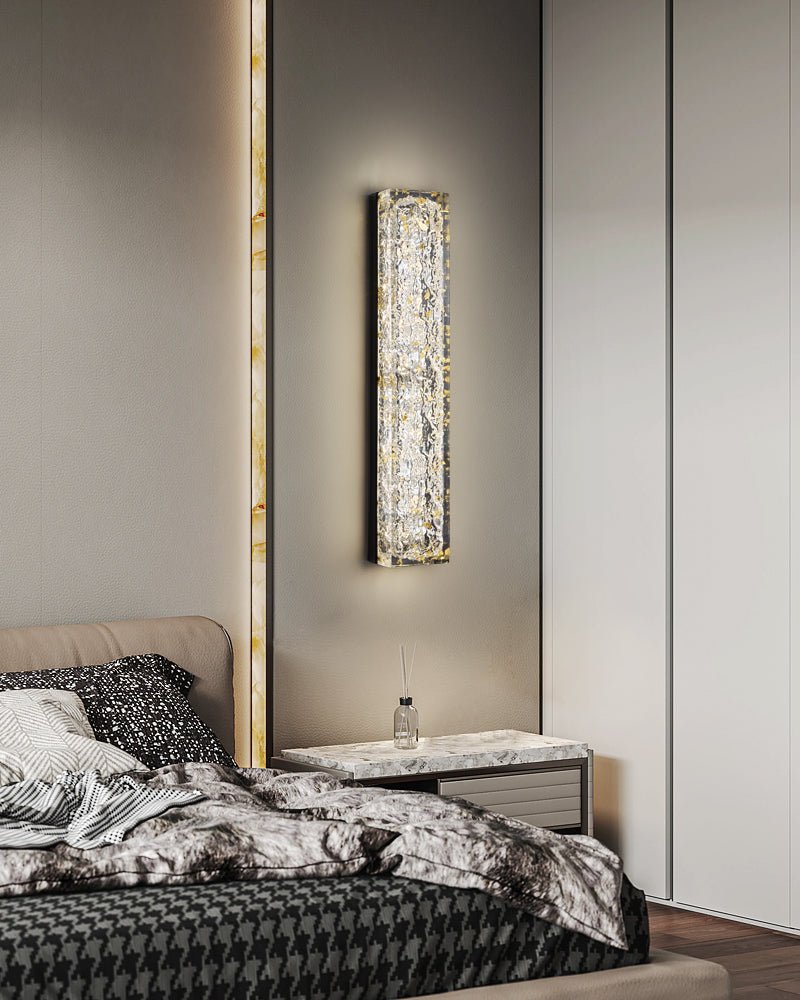 Mavi Prismatic Rectangle Resin Wall Lamp-Neutral Decor