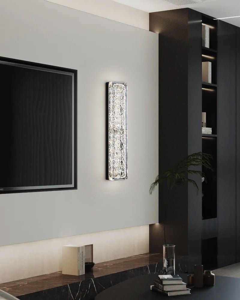 Mavi Prismatic Rectangle Resin Wall Lamp-Neutral Decor