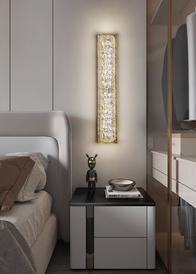 Mavi Prismatic Rectangle Resin Wall Lamp-Neutral Decor
