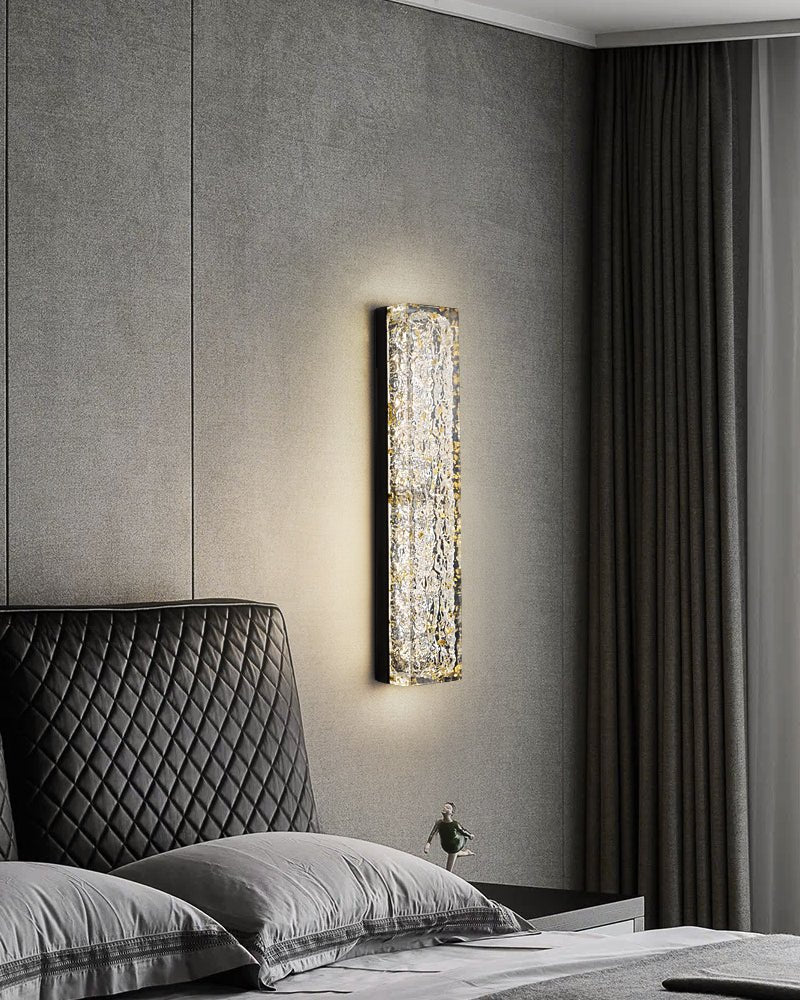 Mavi Prismatic Rectangle Resin Wall Lamp-Neutral Decor