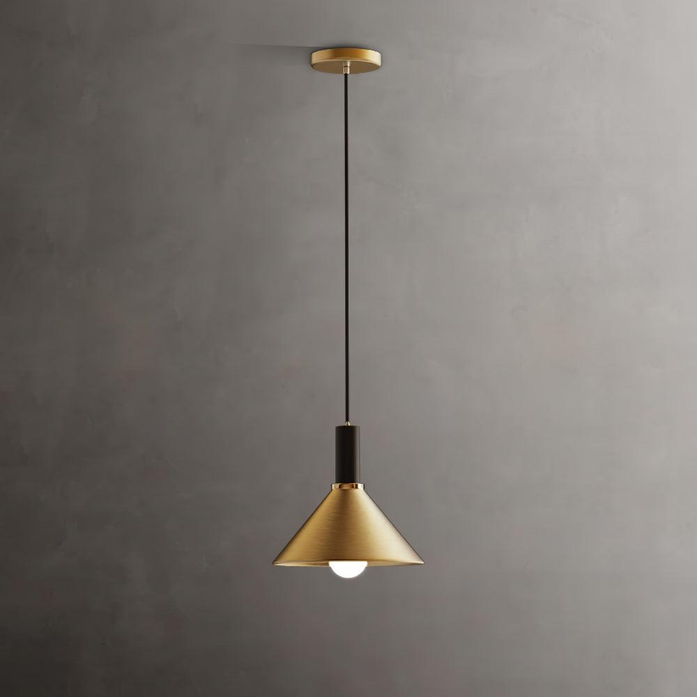 Orion Brass Cone Pendant Lamp-Neutral Decor