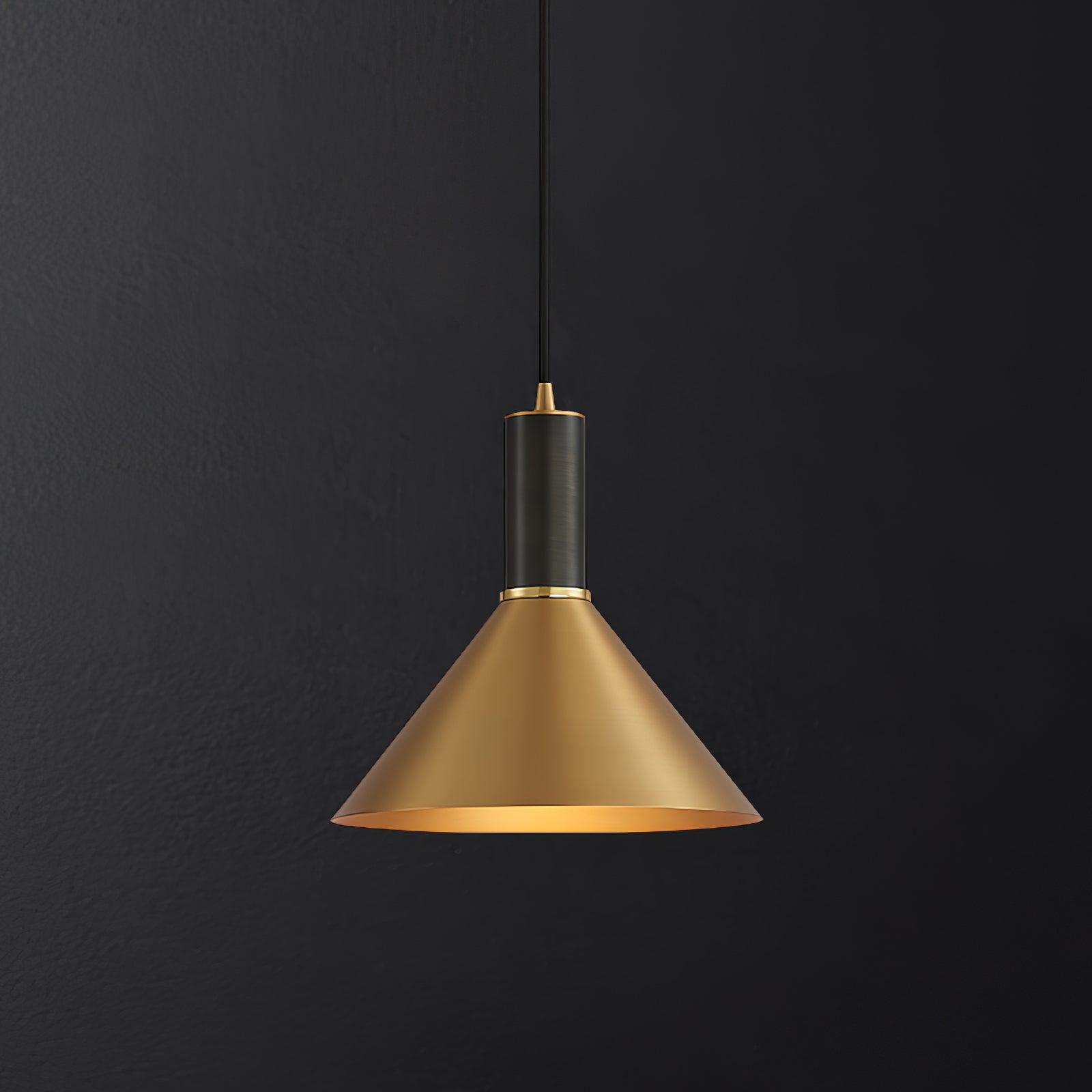 Orion Brass Cone Pendant Lamp-Neutral Decor