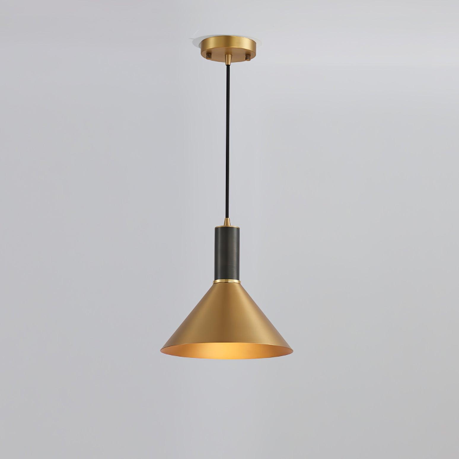 Orion Brass Cone Pendant Lamp-Neutral Decor