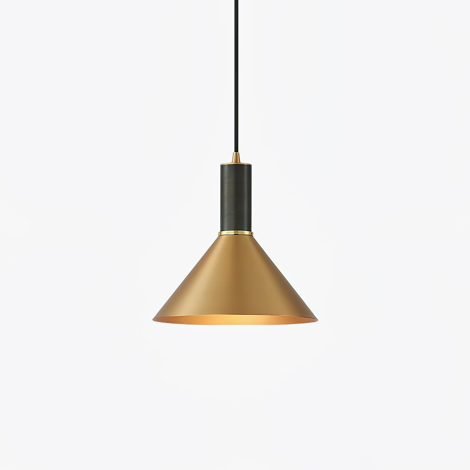 Orion Brass Cone Pendant Lamp-Neutral Decor