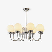 Dostor Chandelier Globe Chrome Curved Arm-Neutral Decor