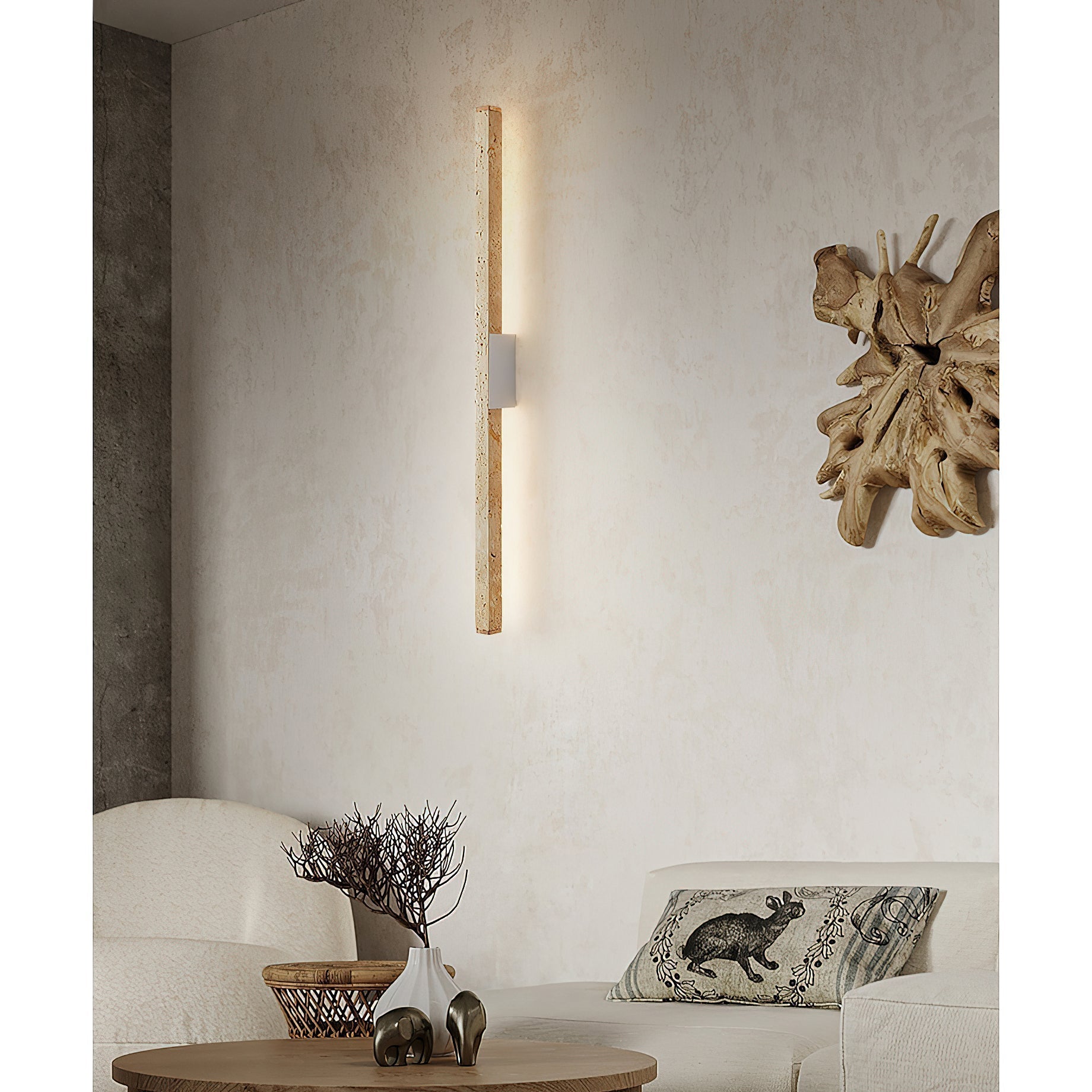 Vivyna Travertine Wall Lamp