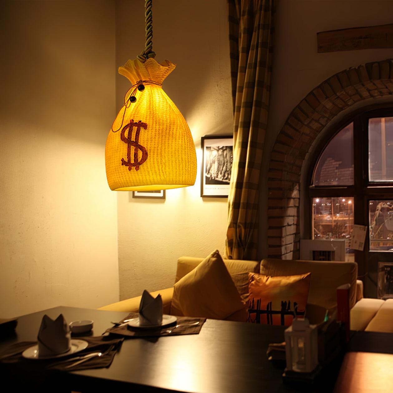 Firten Art Unique Pouch Resin Pendant Lamp-Neutral Decor
