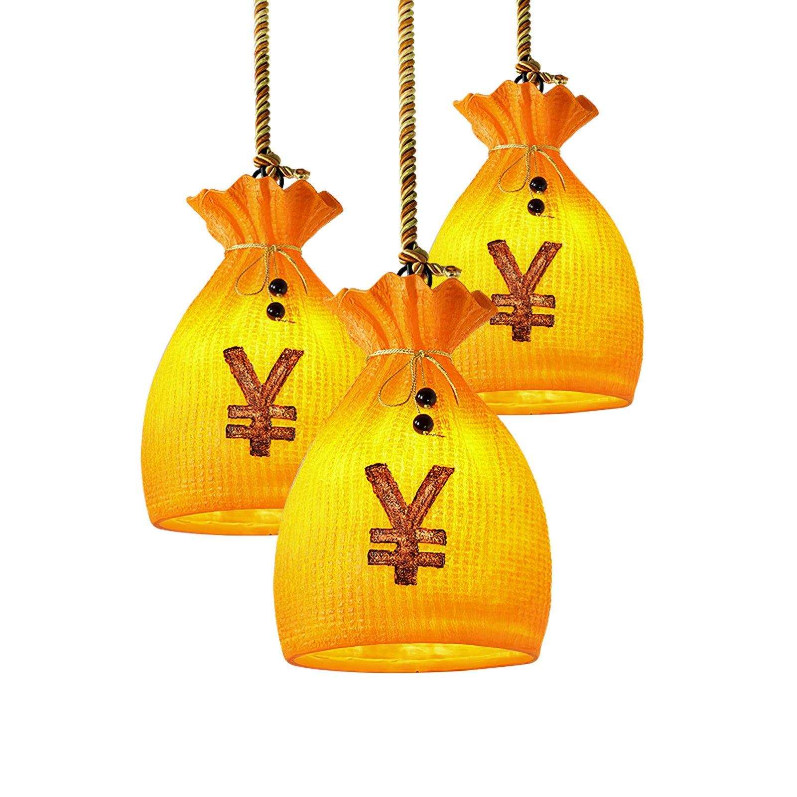 Firten Art Unique Pouch Resin Pendant Lamp-Neutral Decor