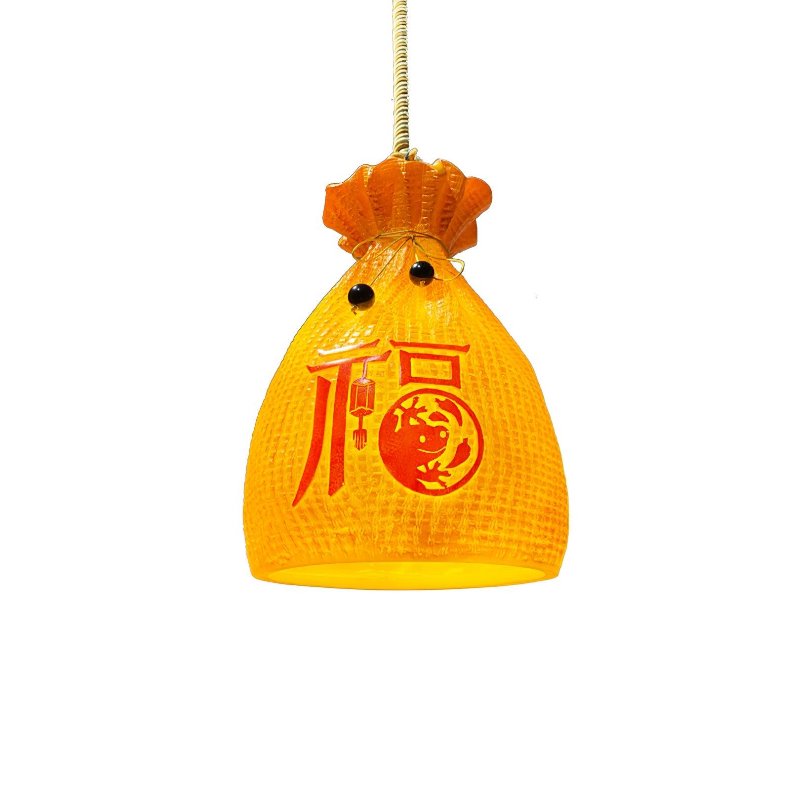 Firten Art Unique Pouch Resin Pendant Lamp-Neutral Decor