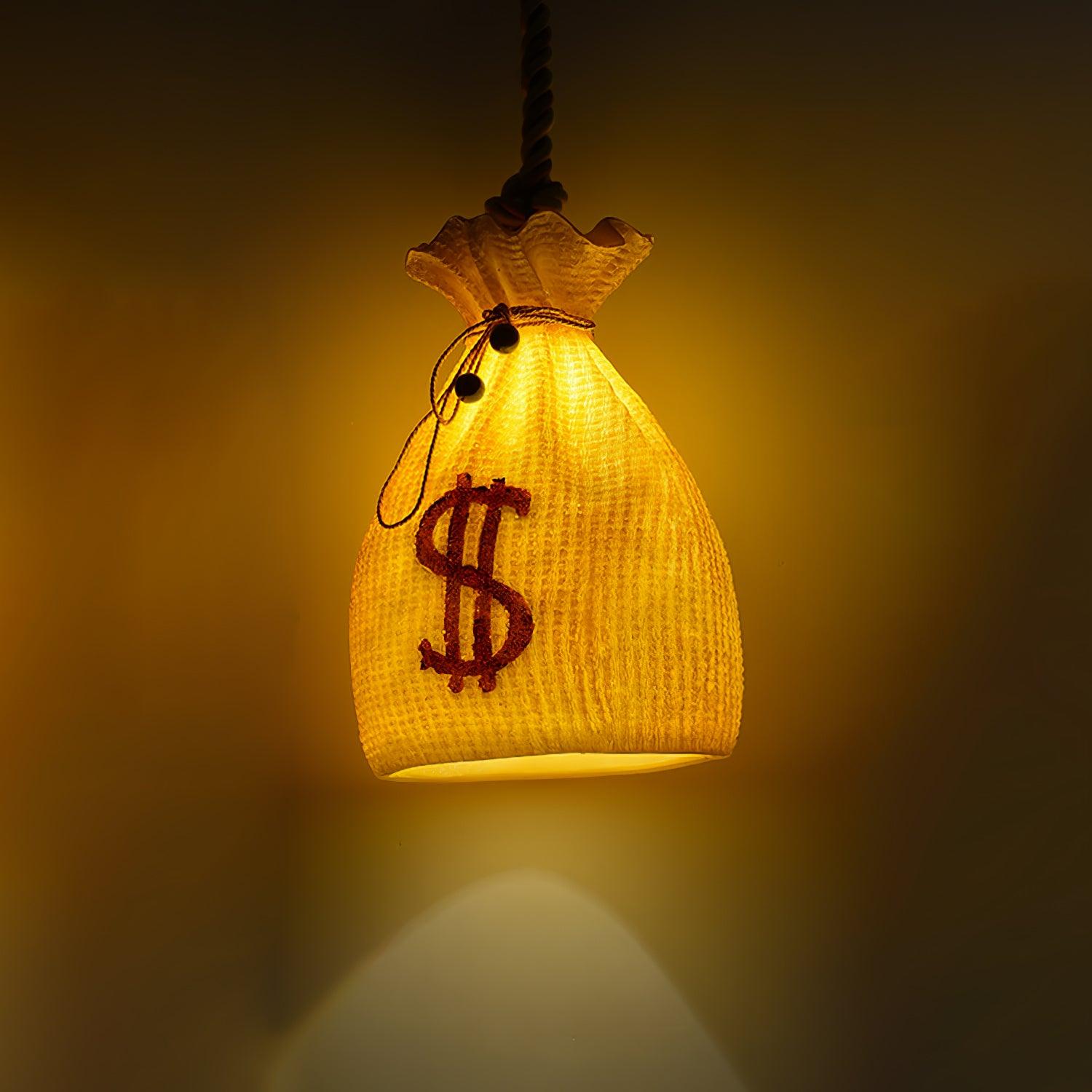 Firten Art Unique Pouch Resin Pendant Lamp-Neutral Decor