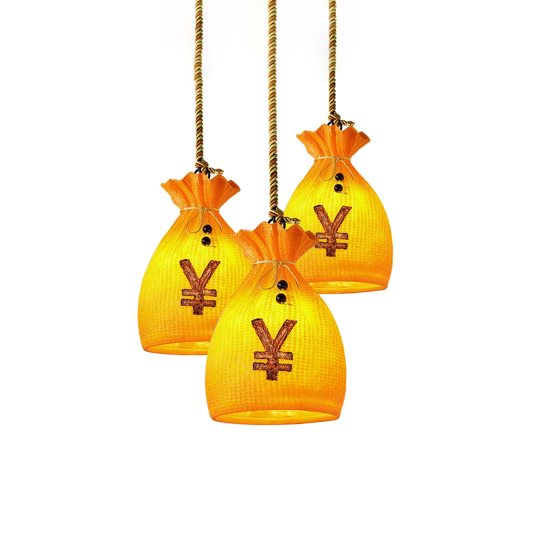 Firten Art Unique Pouch Resin Pendant Lamp-Neutral Decor