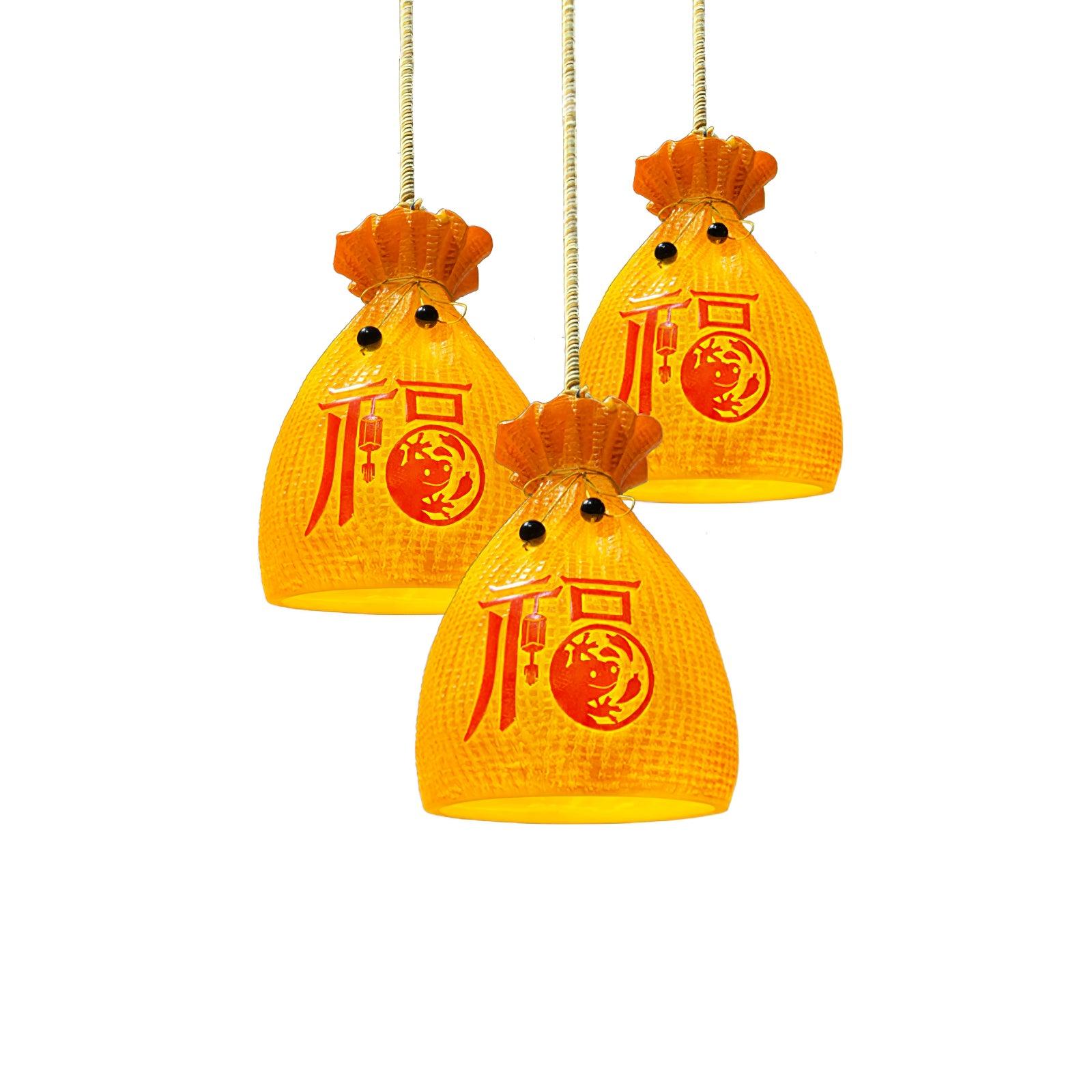 Firten Art Unique Pouch Resin Pendant Lamp-Neutral Decor