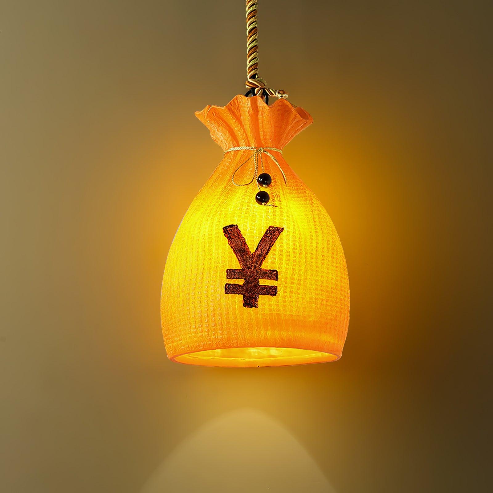 Firten Art Unique Pouch Resin Pendant Lamp-Neutral Decor