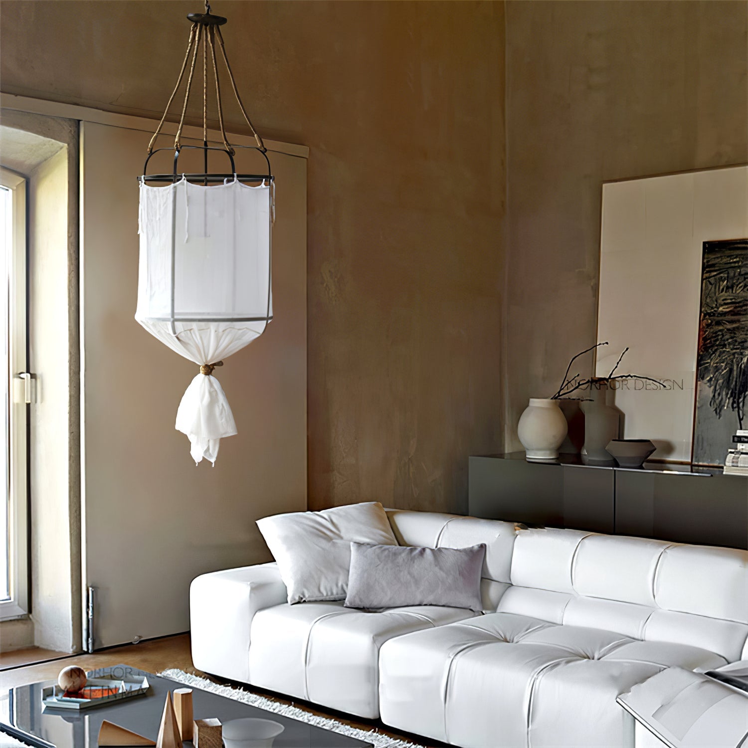 Arixy Fabric Bohemian Pendant Light-Neutral Decor