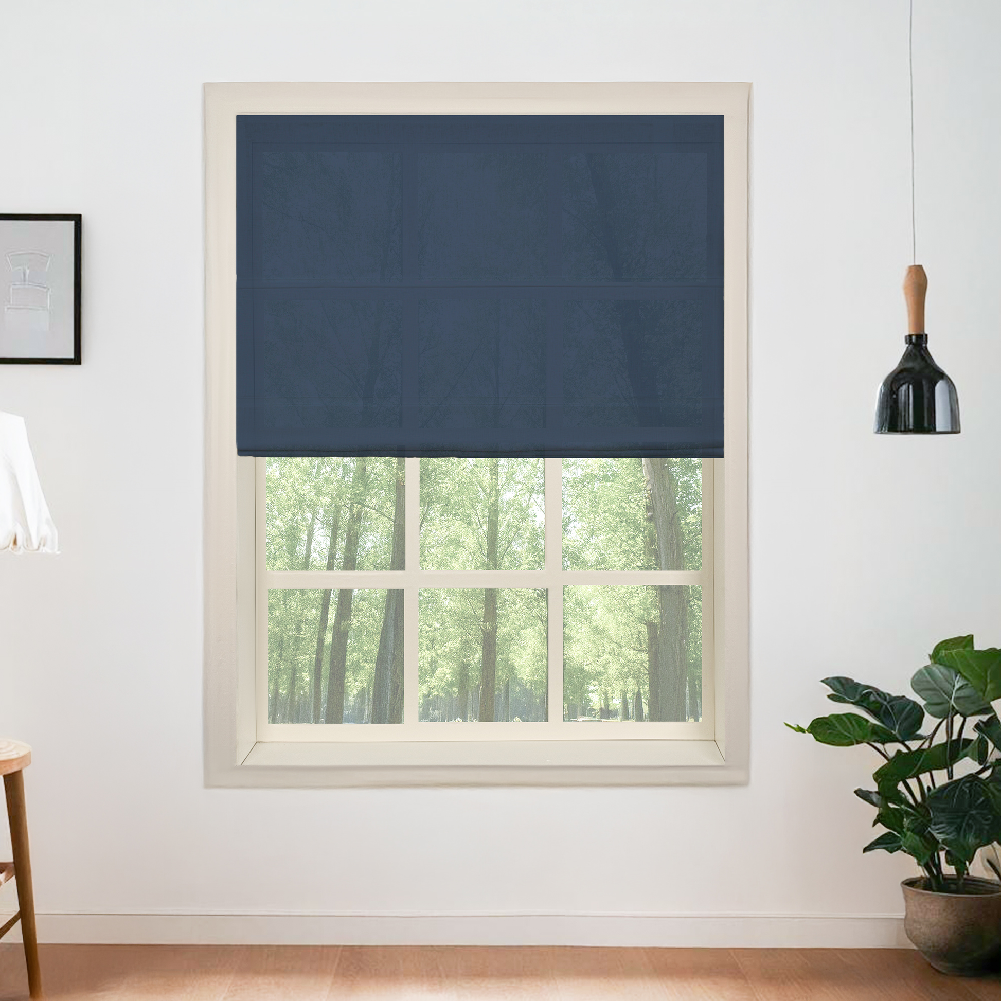 Belgian Flax Linen Roman Shades & Blinds-Neutral Decor