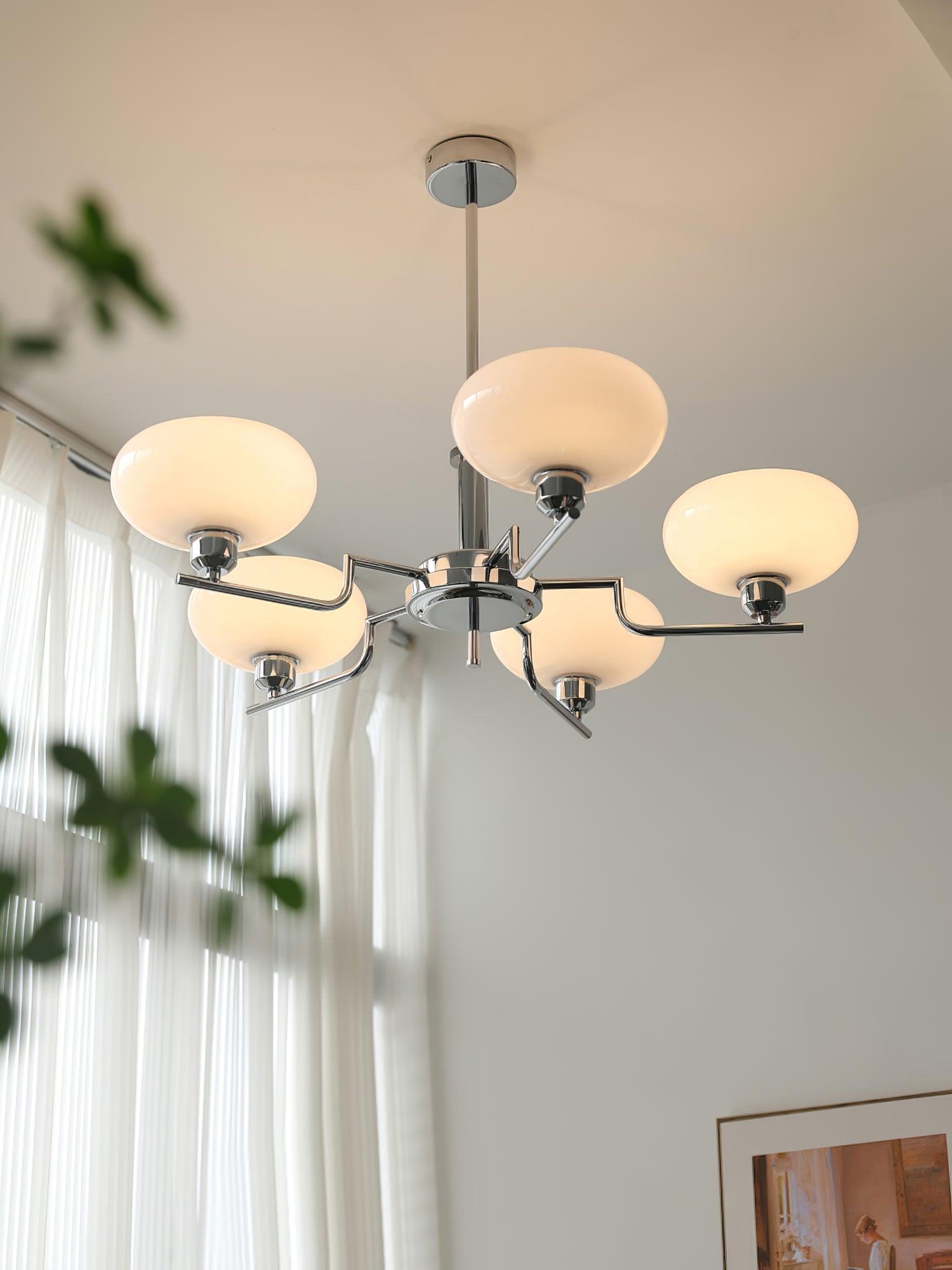 Amino Pendant Lamp Glass Globe Brass Frame-Neutral Decor