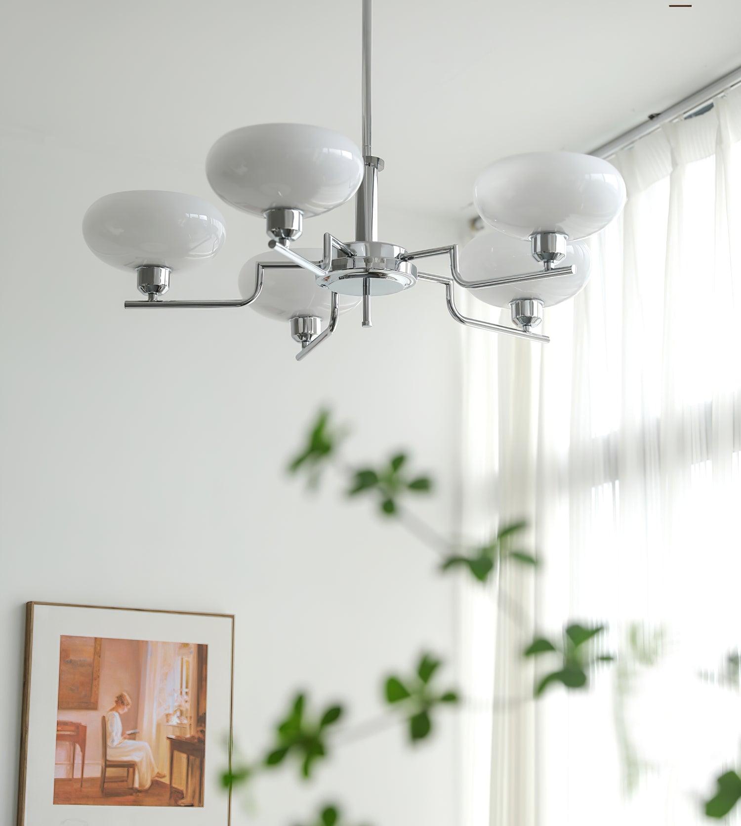 Amino Pendant Lamp Glass Globe Brass Frame-Neutral Decor