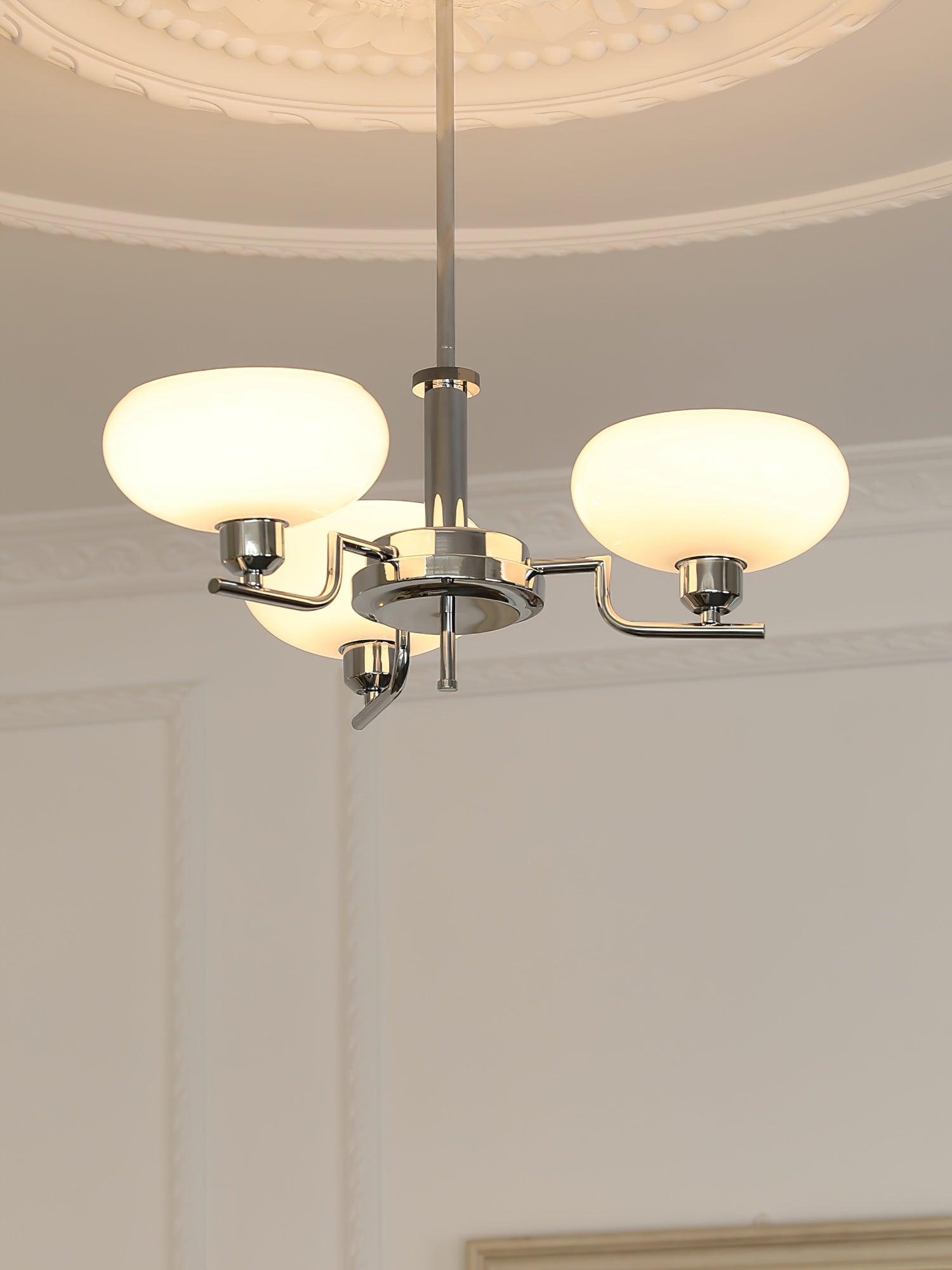 Amino Pendant Lamp Glass Globe Brass Frame-Neutral Decor