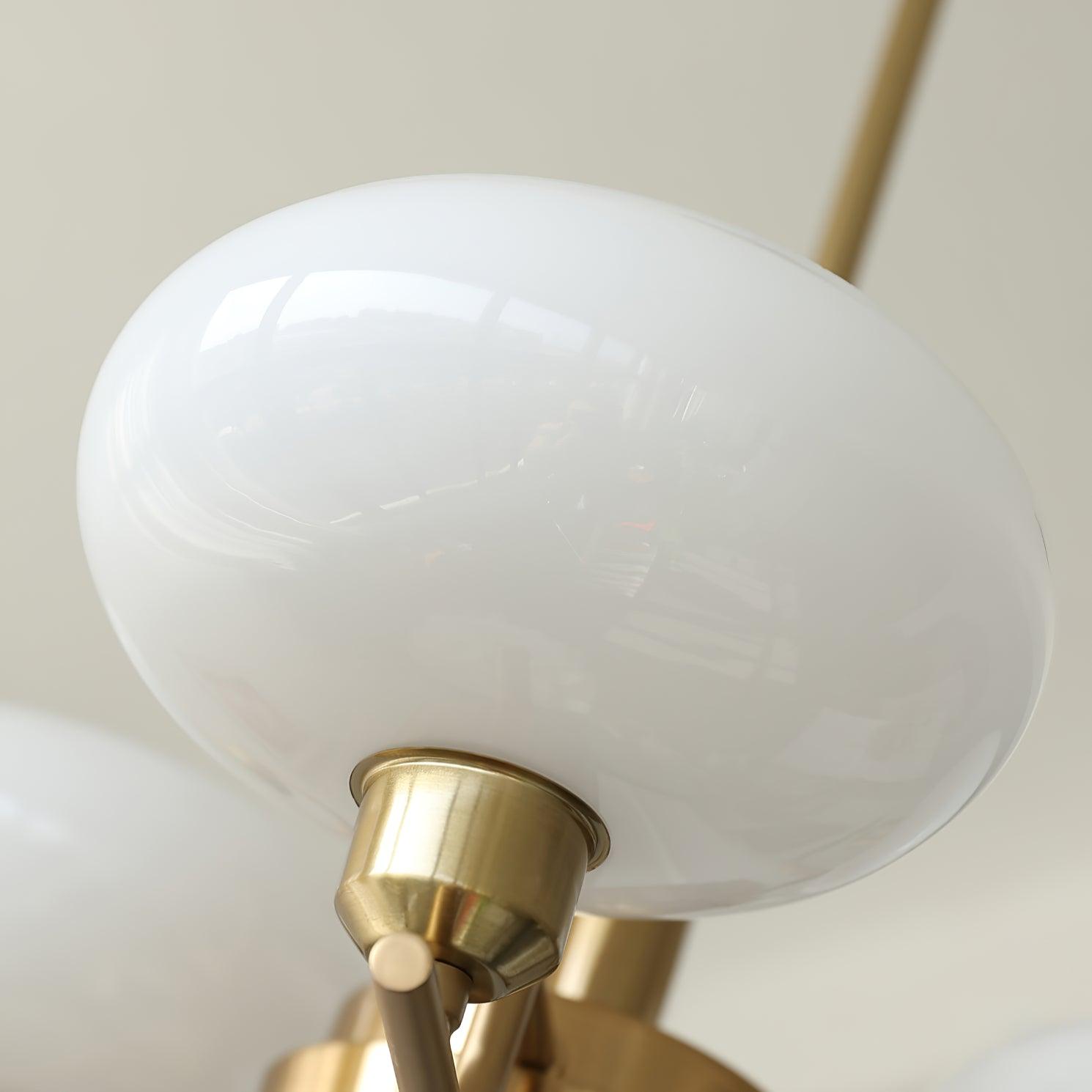 Amino Pendant Lamp Glass Globe Brass Frame-Neutral Decor