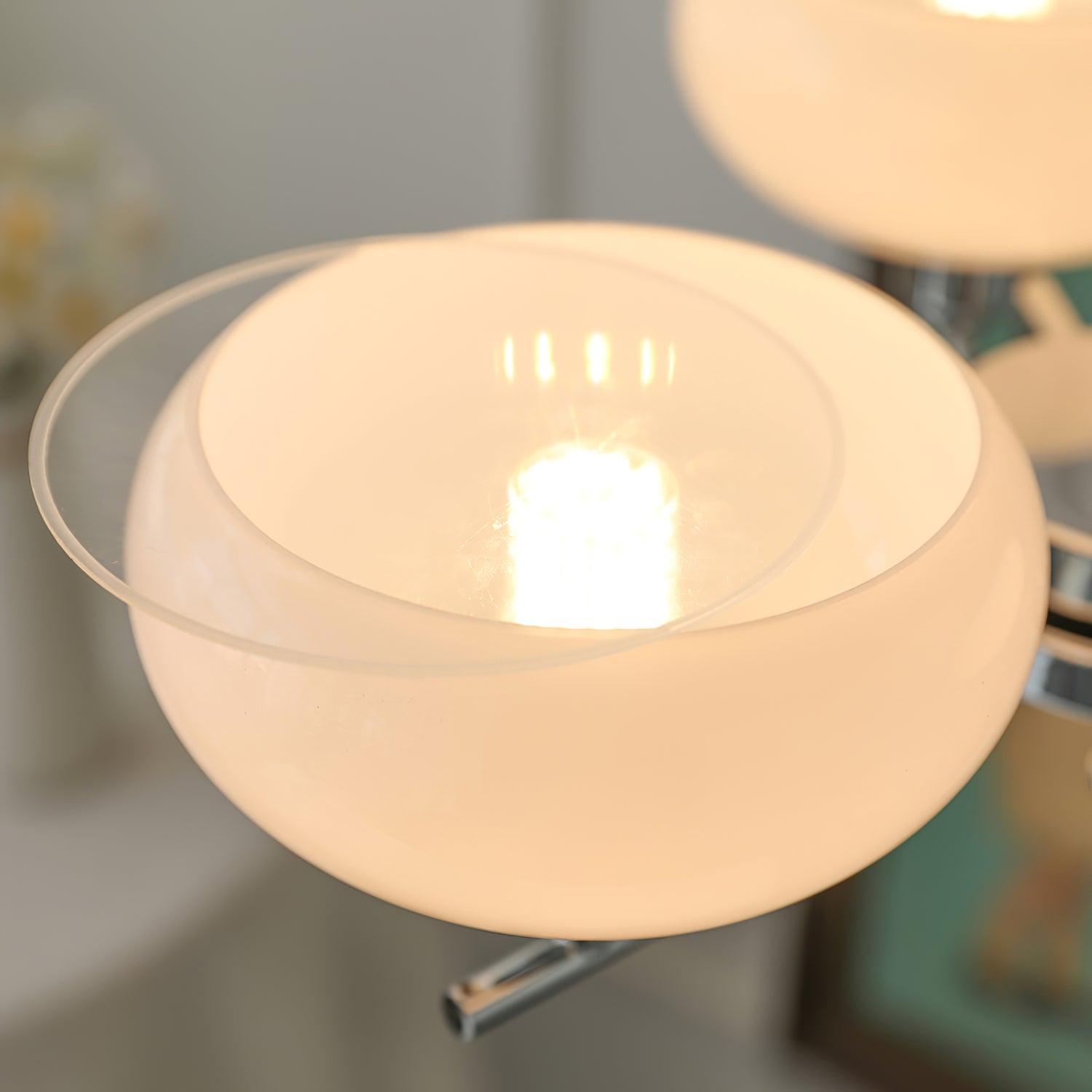 Amino Pendant Lamp Glass Globe Brass Frame-Neutral Decor