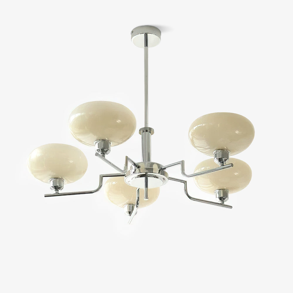 Amino Pendant Lamp Glass Globe Brass Frame-Neutral Decor