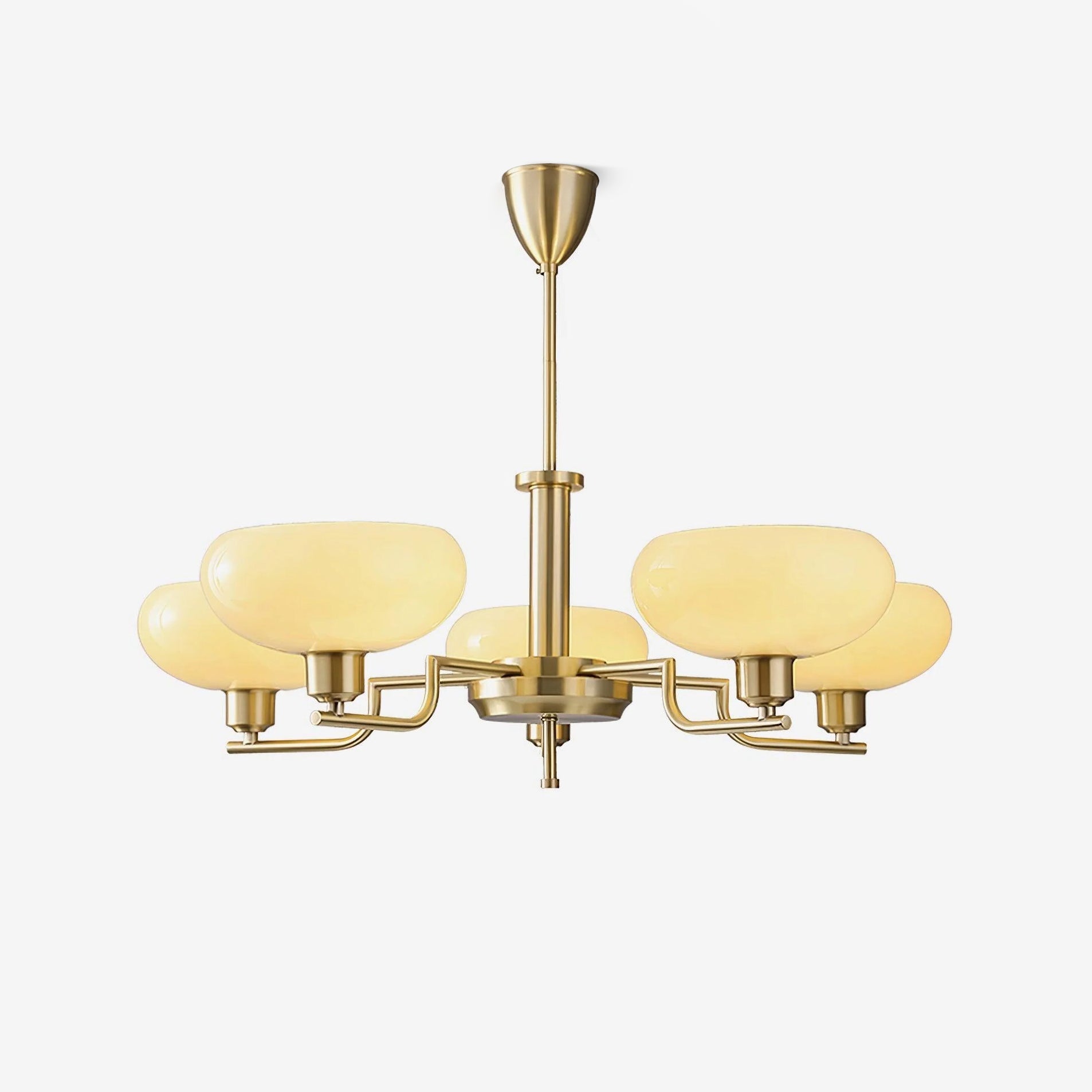 Amino Pendant Lamp Glass Globe Brass Frame-Neutral Decor