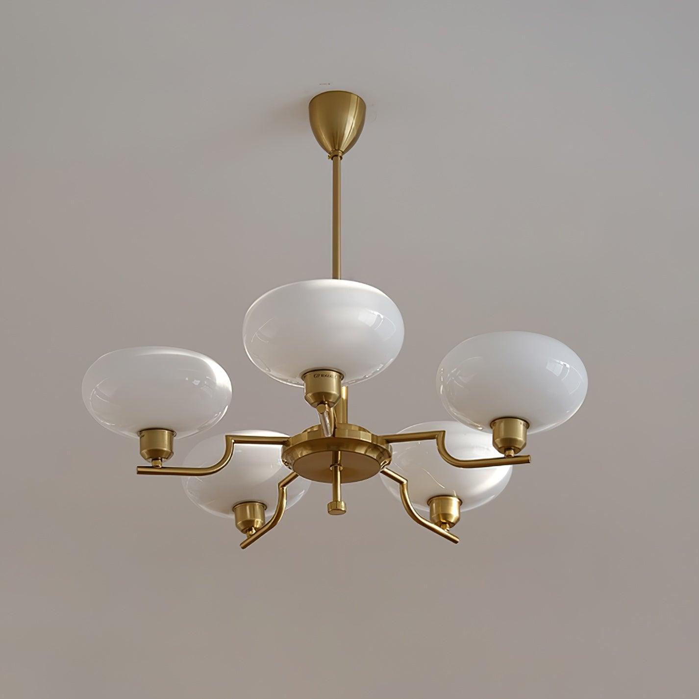 Amino Pendant Lamp Glass Globe Brass Frame-Neutral Decor