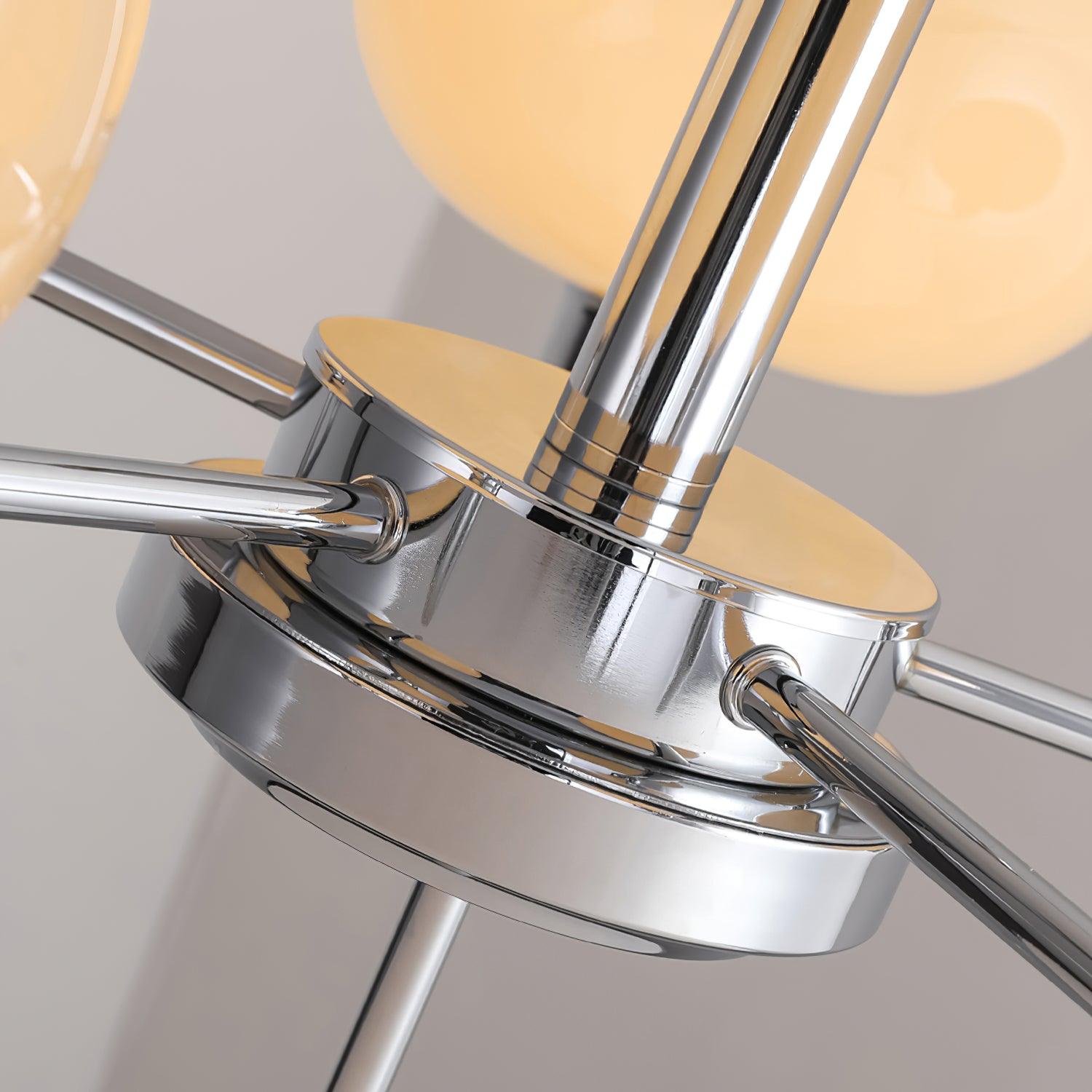Amino Pendant Lamp Glass Globe Brass Frame-Neutral Decor