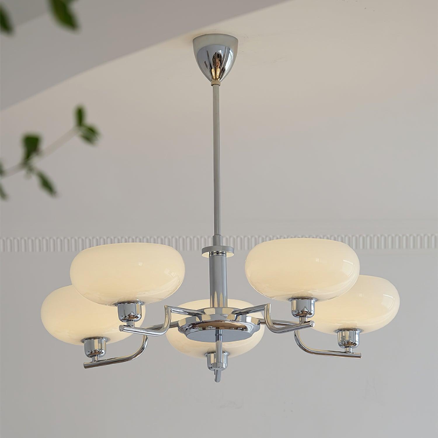 Amino Pendant Lamp Glass Globe Brass Frame-Neutral Decor