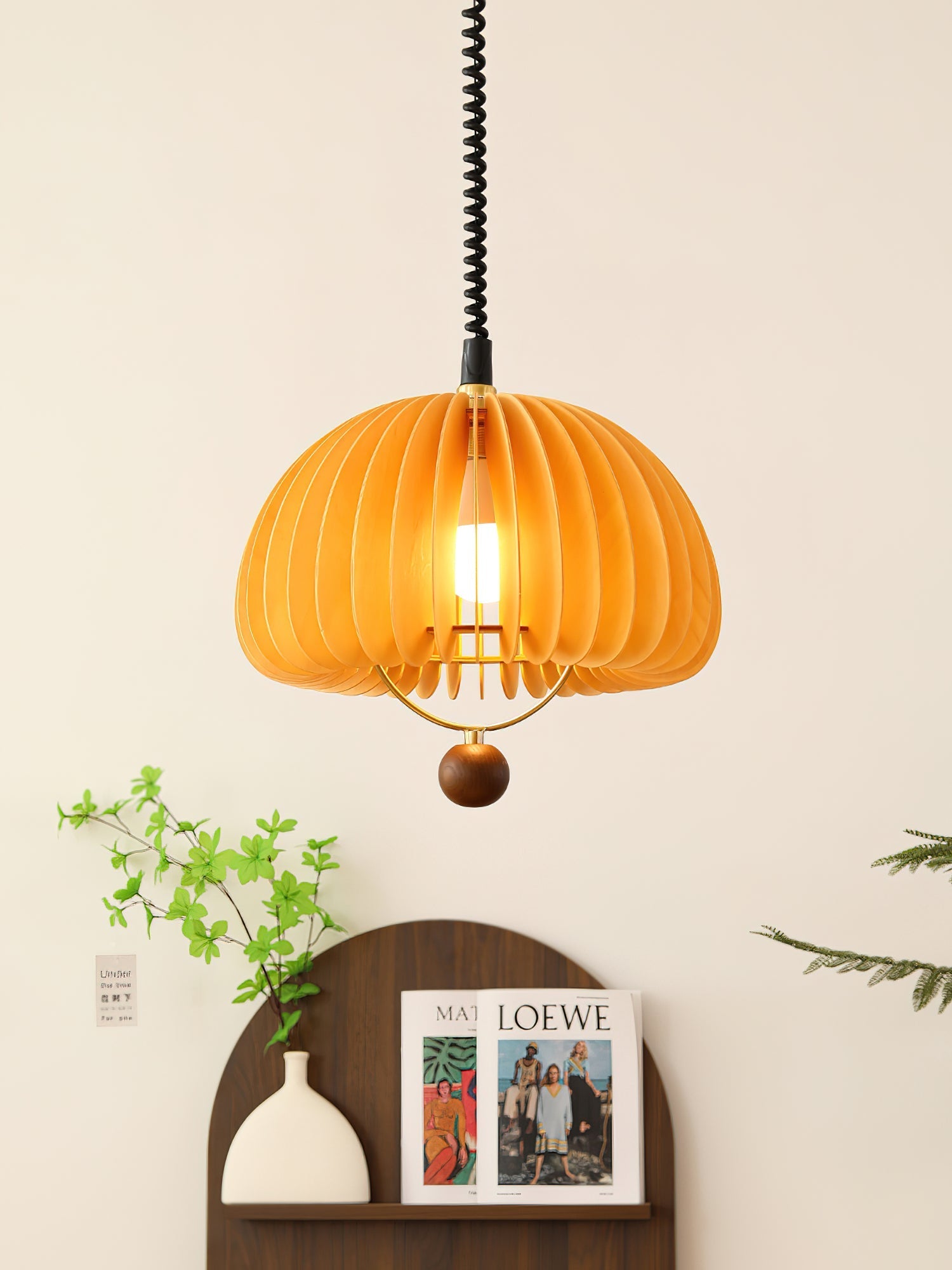 Fisher Modern Wood Pendant Light-Neutral Decor