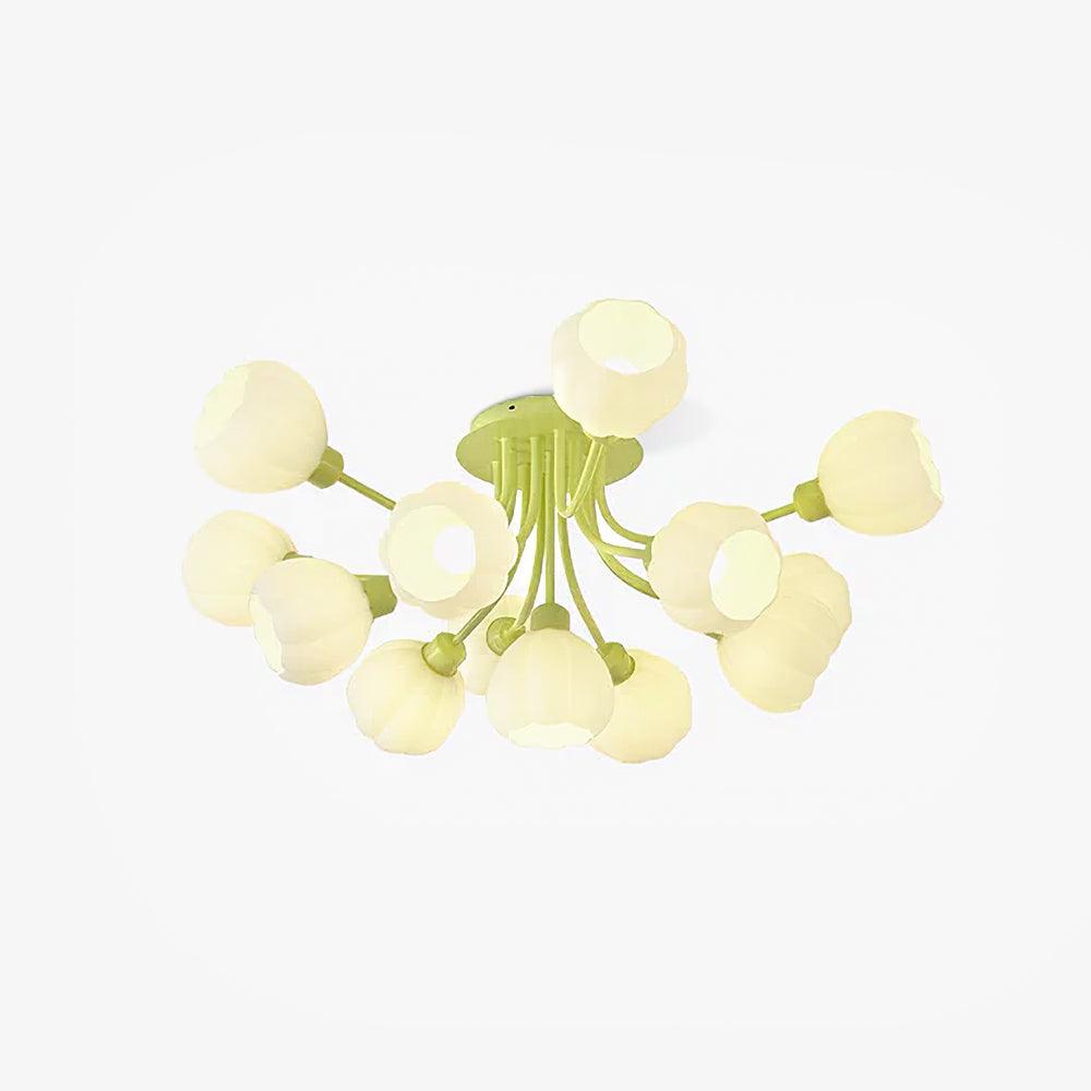 Zenorarae Elegance Matcha Glass Ceiling Lamp-Neutral Decor