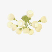 Zenorarae Elegance Matcha Glass Ceiling Lamp-Neutral Decor