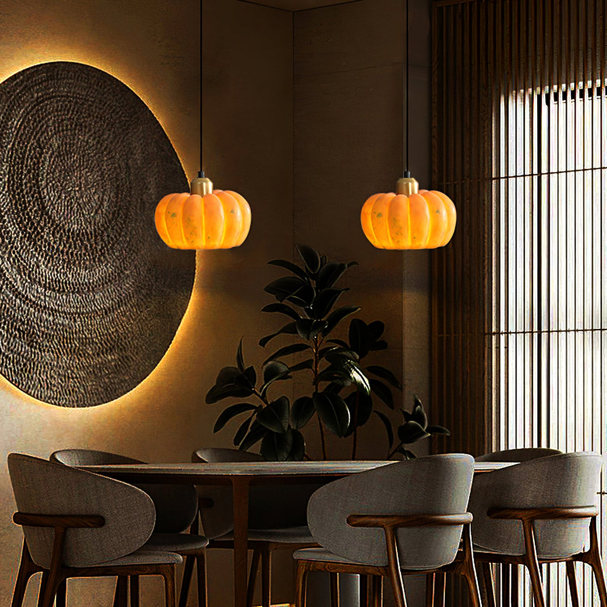 Pumpkin Pendant Lamp